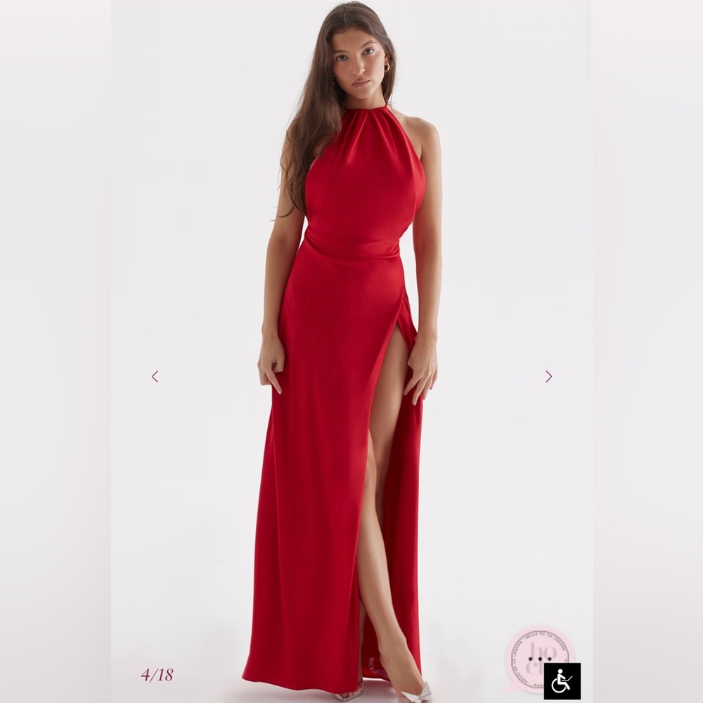 House of CB Zanab Red Rose Maxi Dress